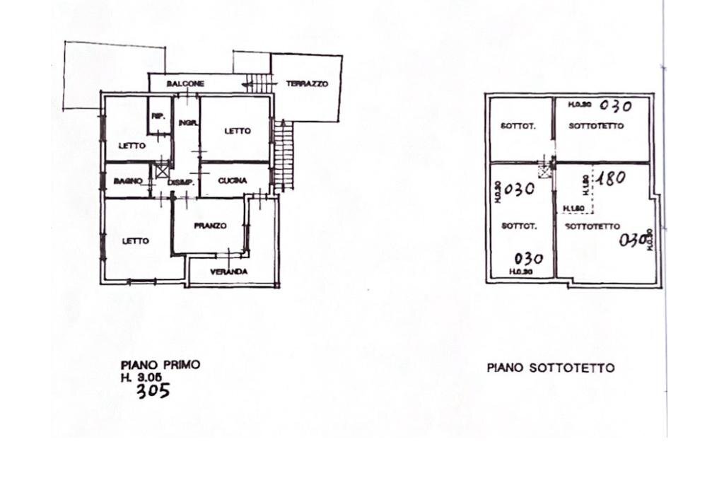 Porzione di casa Via Valbella, Rimini - planimetria 1