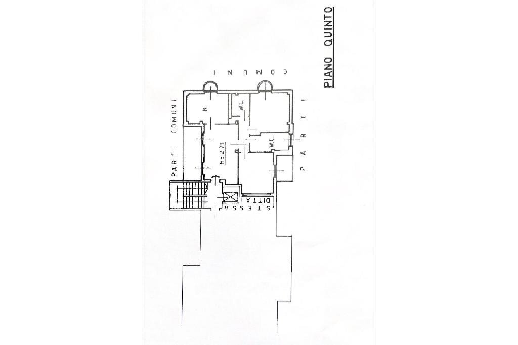 Three-room apartment Via Ovada, Milano (neighborhood Famagosta) - floor plans 1