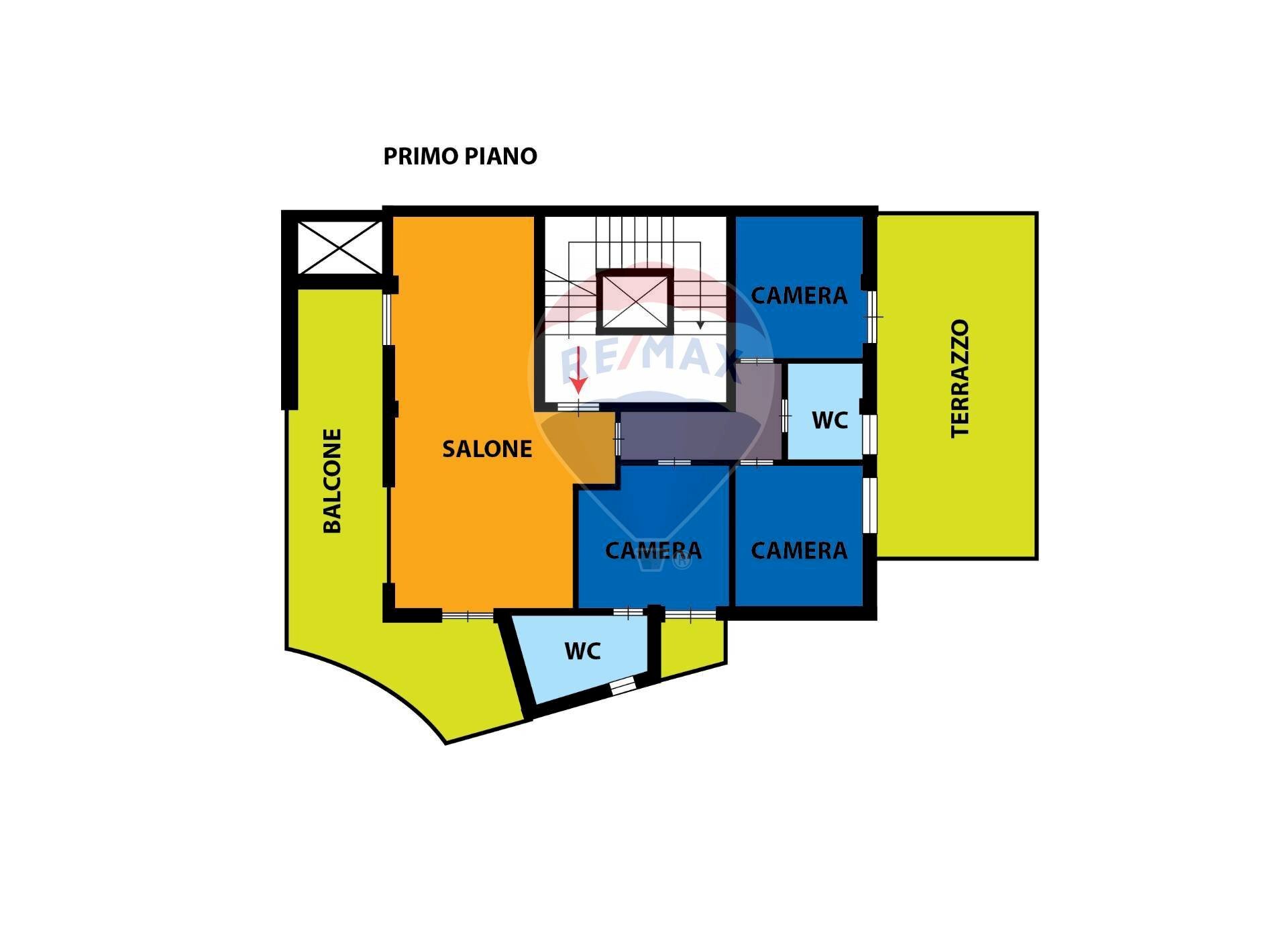 Pianta 2D - Quadrilocale via Principe di Piemonte
 
52, Casoria - planimetria 1
