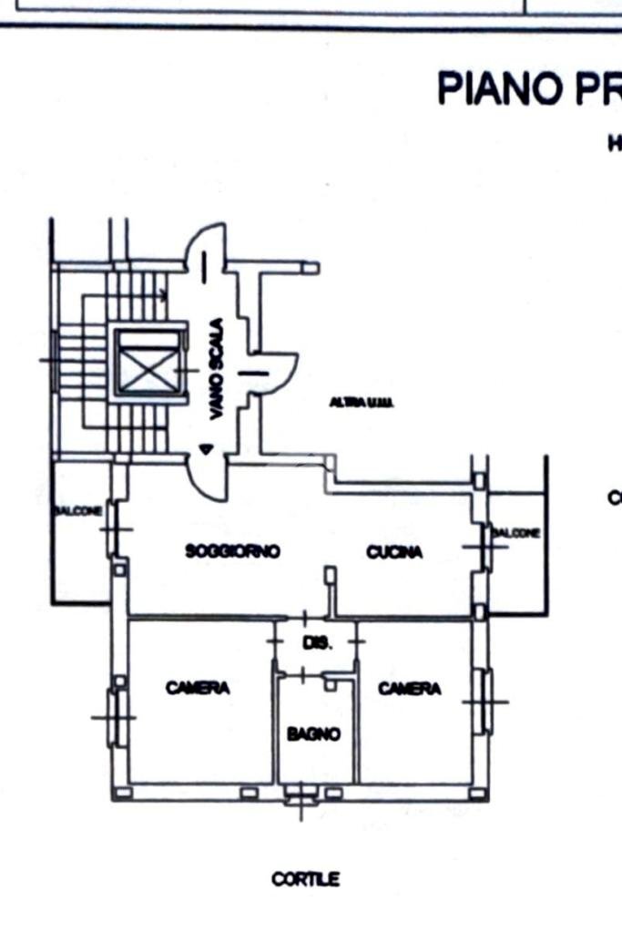 Quadrilocale Strada tetti rosa, Vinovo - planimetria 1