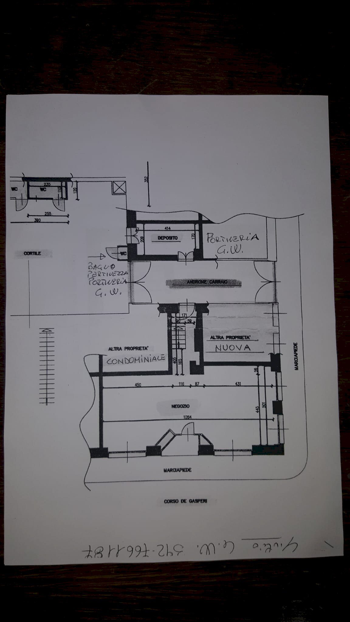 Commercial Premises corso Alcide De Gasperi, 3, Torino (neighborhood Crocetta) - floor plans 1