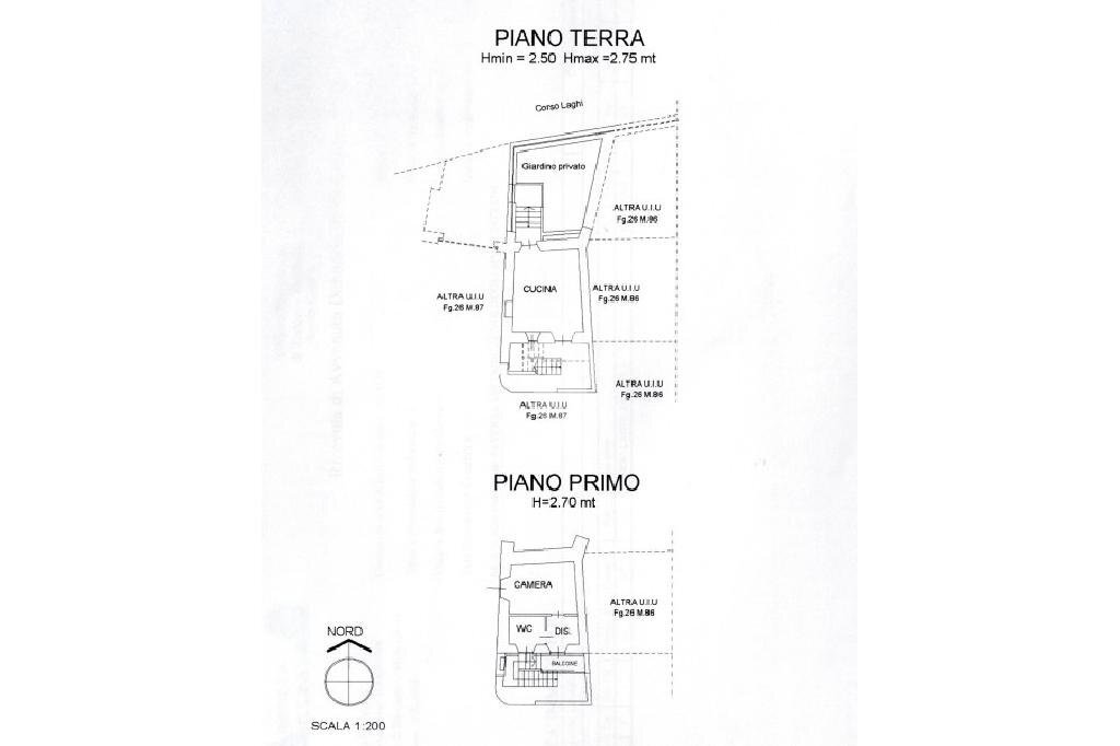 Casa semi indipendente Corso Laghi, Avigliana - planimetria 1