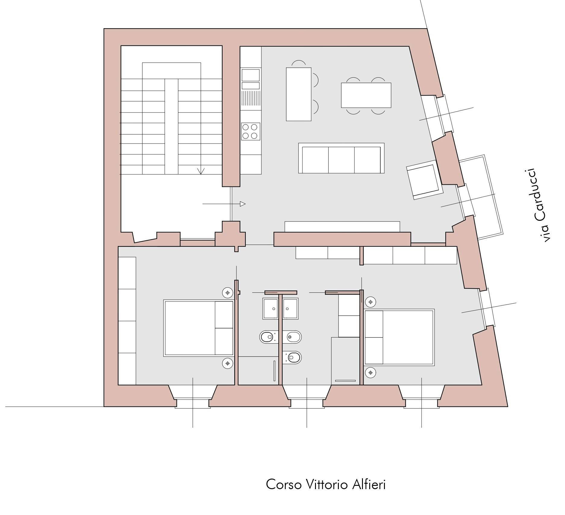 Foto 27 - Quadrilocale via Carducci
 
2, Asti - planimetria 1