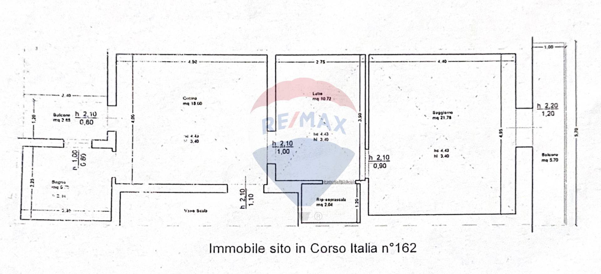 Pianta 2D - Four-room apartment Corso Italia
 
162, Ragusa - floor plans 1