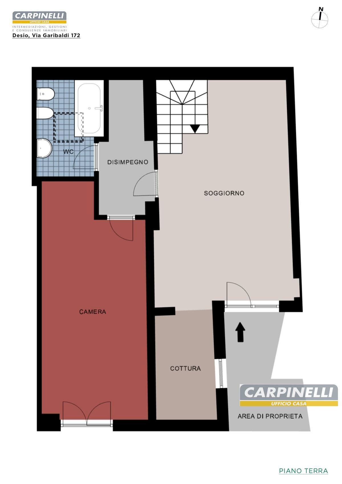 Foto 23 - Trilocale Via Garibaldi
 
172, Desio - planimetria 1