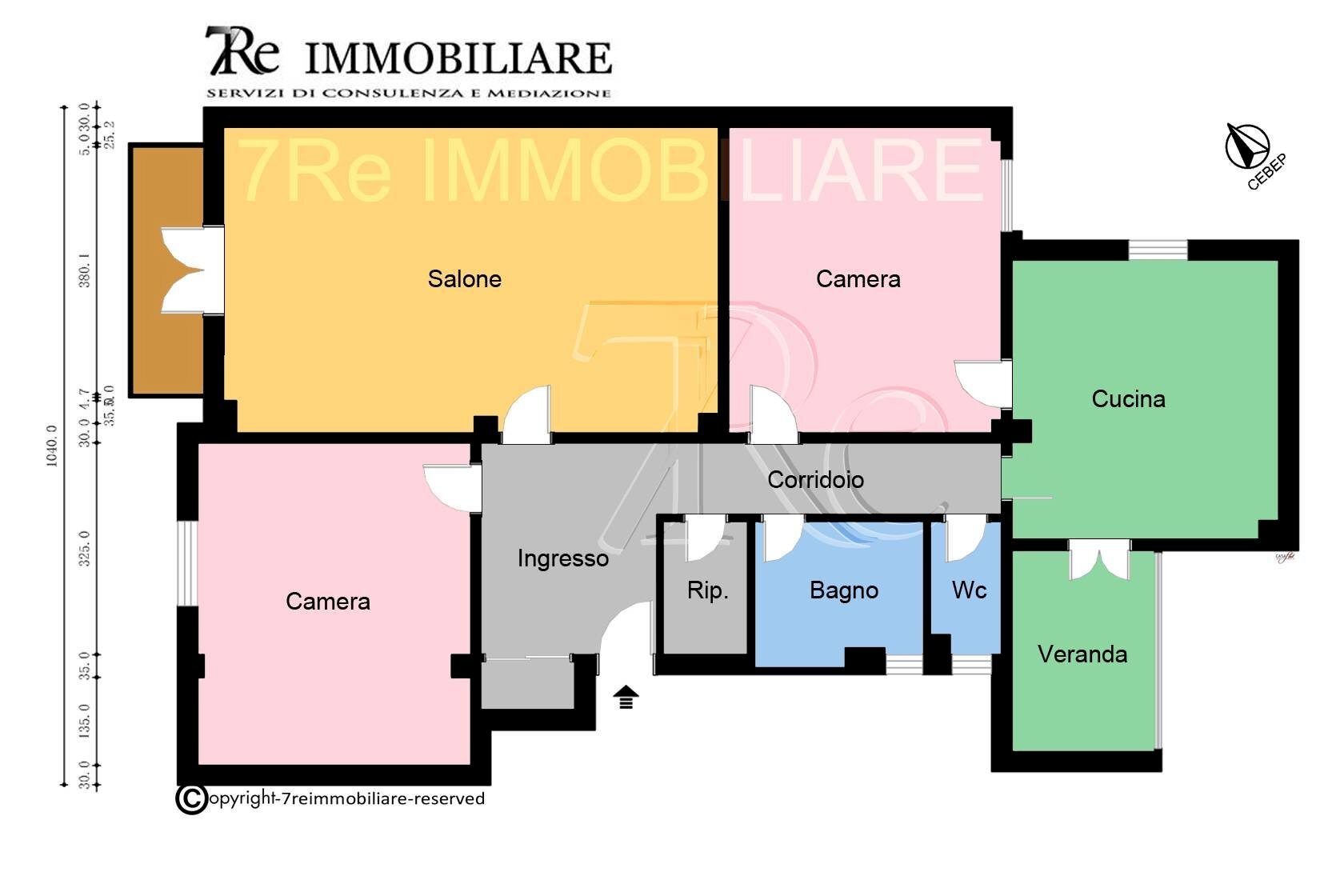 Foto 3 - Quadrilocale via giuseppe padre la rocca
 
48, Ficarazzi - planimetria 1