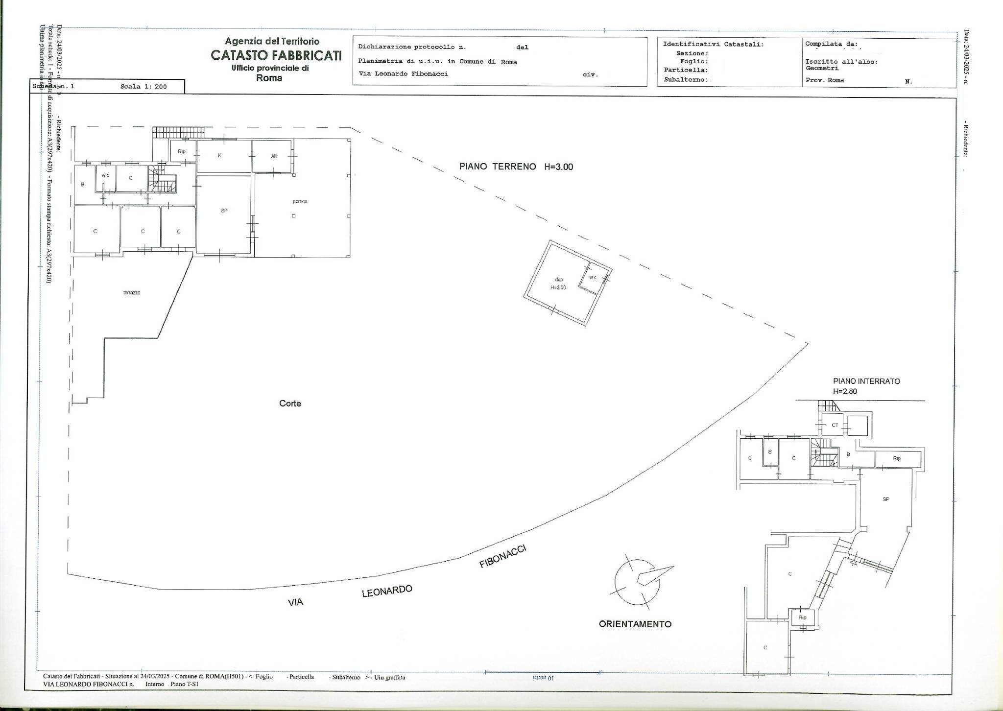 Villa via Leonardo Fibonacci, Roma - floor plans 1