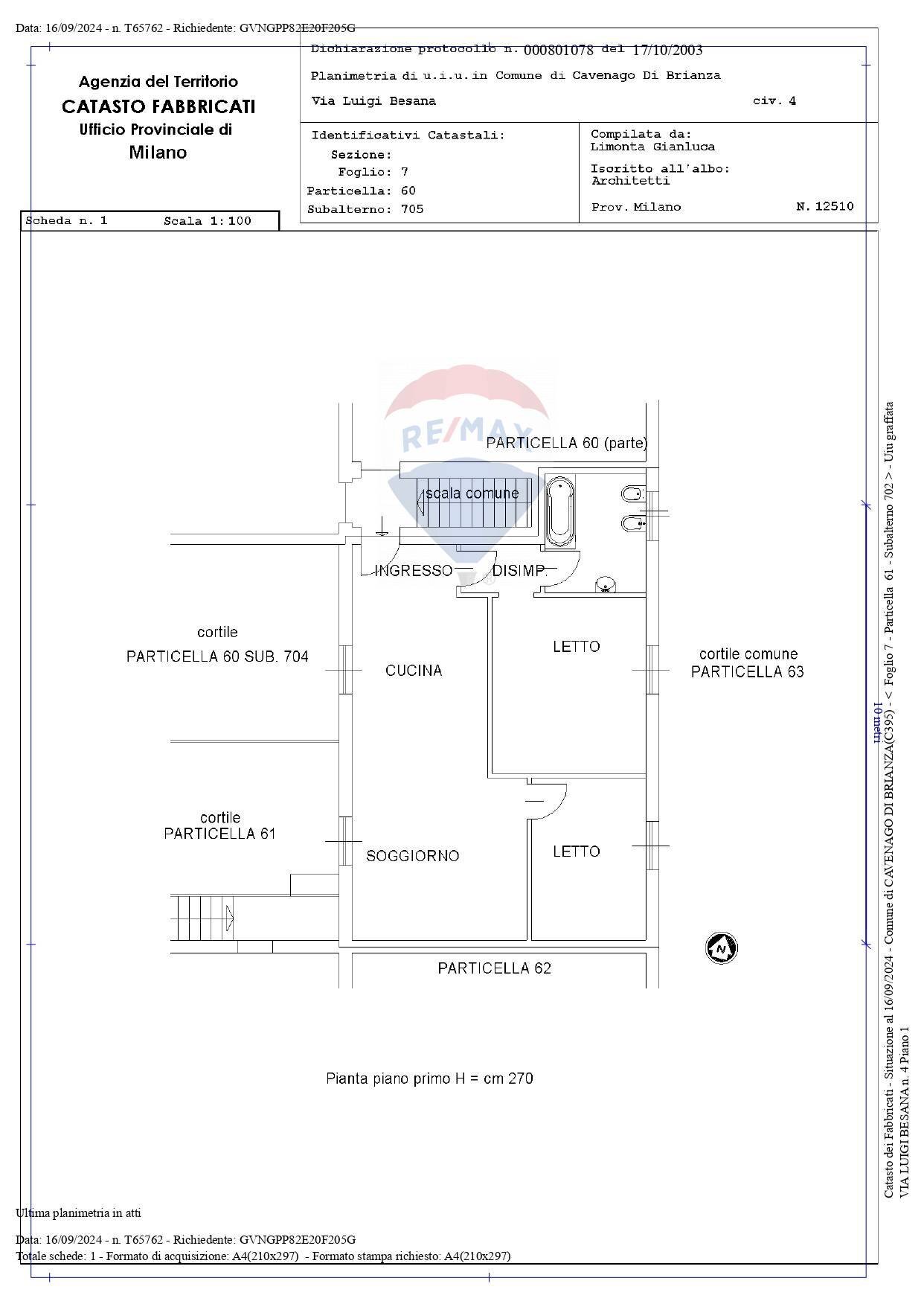 Pianta 2D - Three-room apartment VIA MARTIRI DI BOLOGNA
 
1, Cavenago di Brianza - floor plans 1
