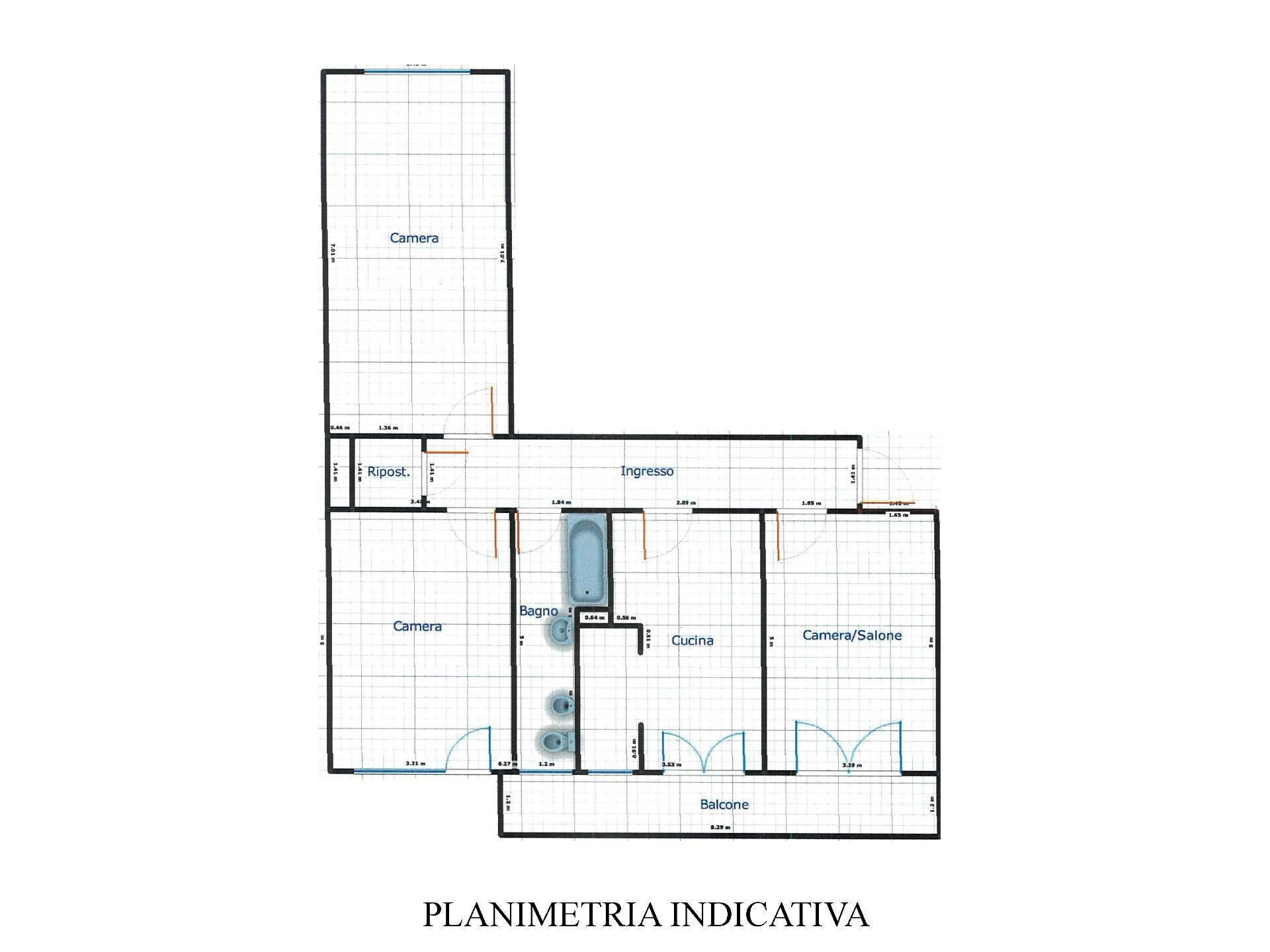 Foto 9 - Quadrilocale Corso Bramante
 
65, Torino - planimetria 1