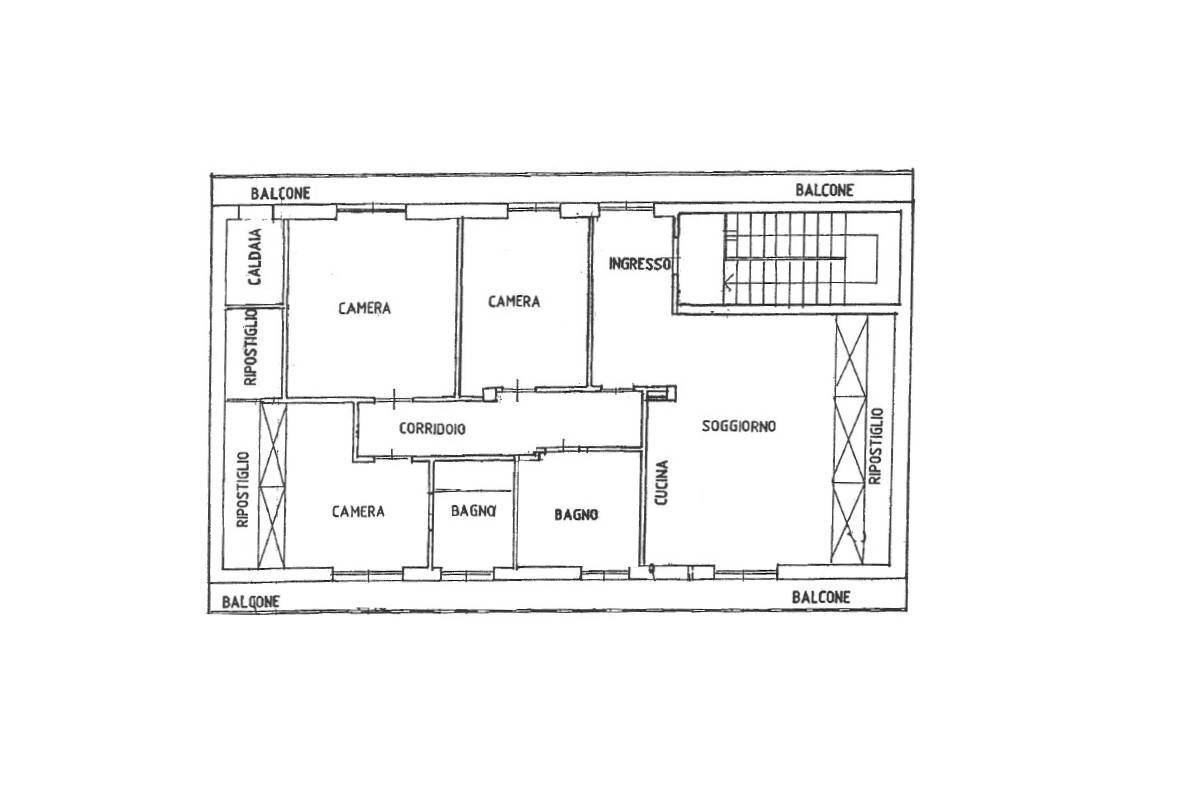 Foto 60 - Four-room apartment Via Po
 
1, Senago - floor plans 1