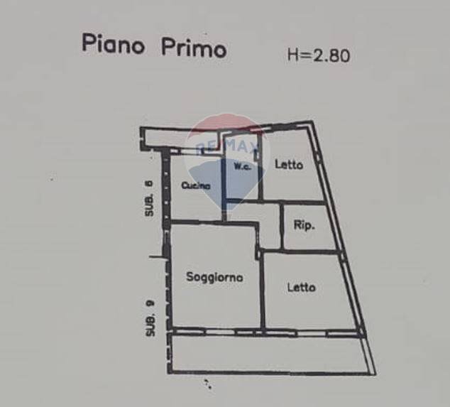 Pianta 2D - Trilocale Via Rio Persico
 
Snc, Carinola - planimetria 1