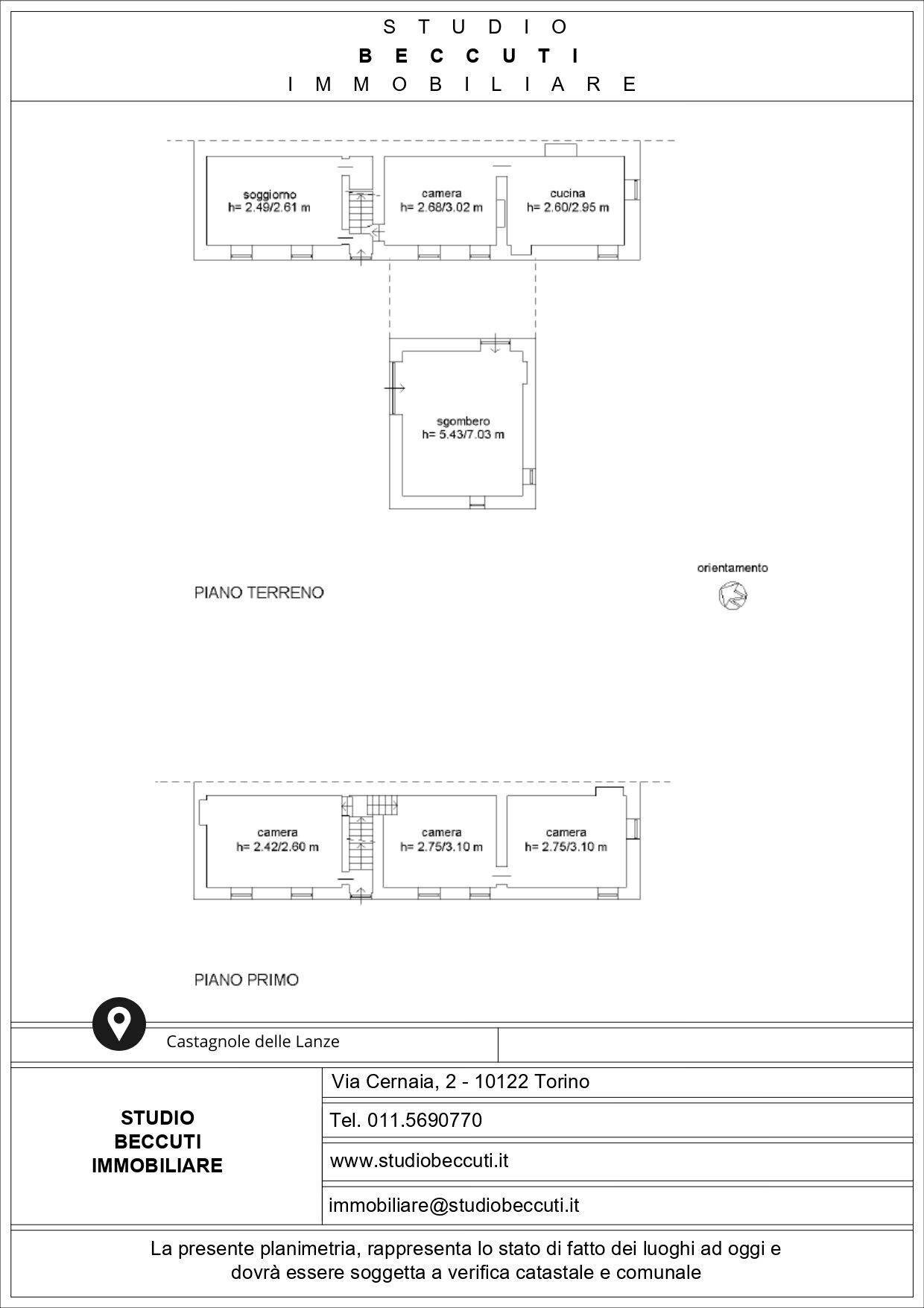 Foto 10 - Casa semi indipendente FRAZIONE CAROSSI GRAFFAGNO
 
60, Castagnole delle Lanze - planimetria 1