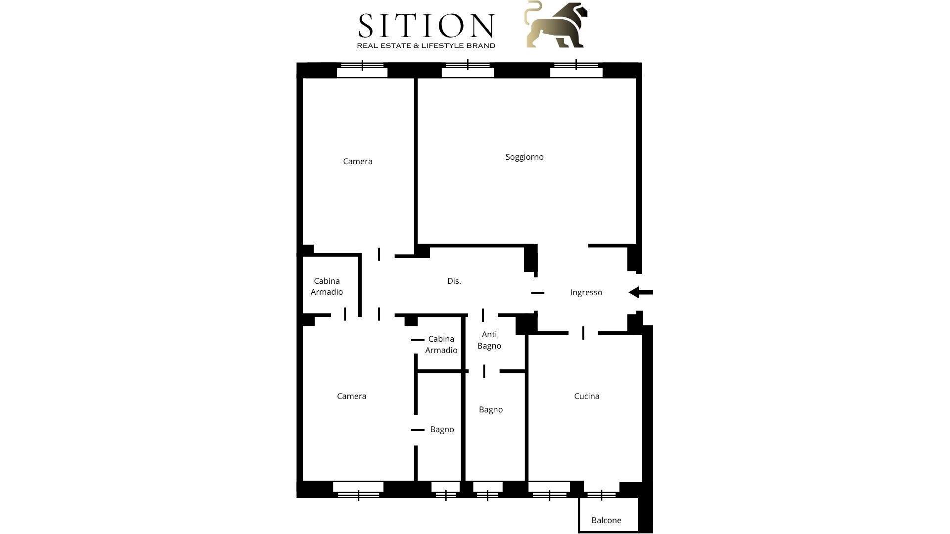 Foto 23 - Three-room apartment Via Giulio Cesare Procaccini
 
34, Milano - floor plans 1