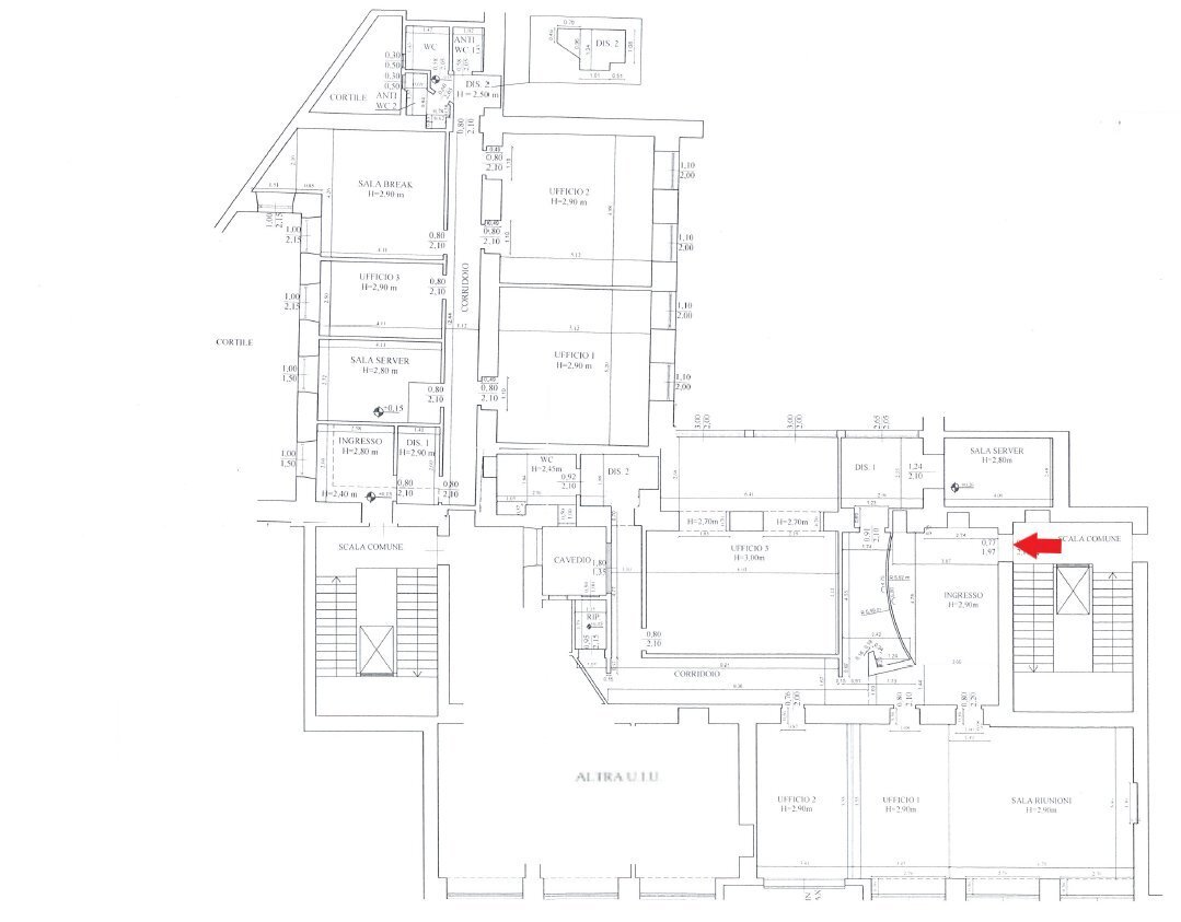 Office via Dante, Milano - floor plans 1