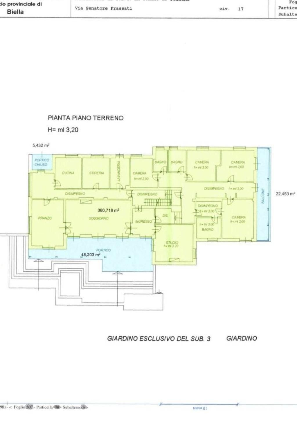 Villa via Senatore Alfredo Frassati, 17, Pollone - planimetria 1