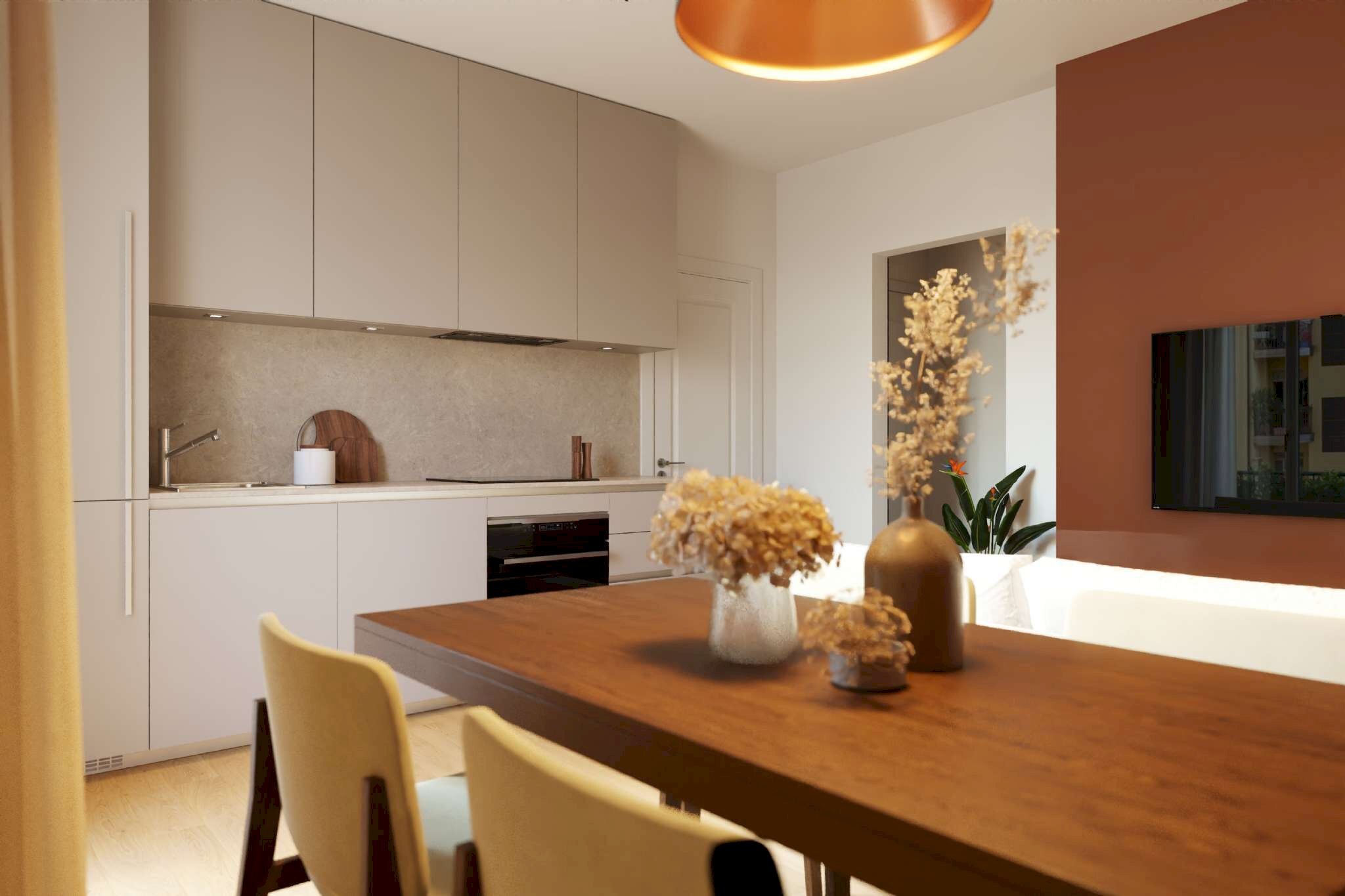 zona giorno con angolo cottura - Bilocale corso Massimo D'Azeglio, 76, Torino (zona San Salvario) - foto 3