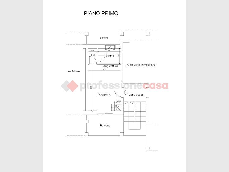 Two-room apartment Via Pramartino, 38/A, San Pietro Val Lemina - floor plans 1