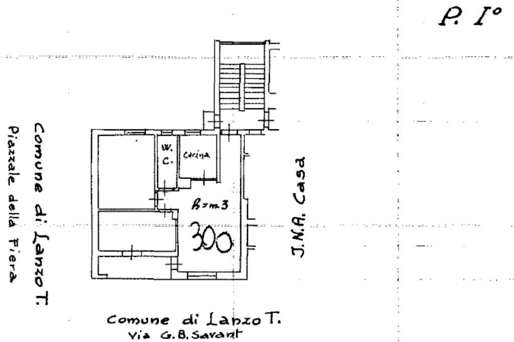 Trilocale Via G. B. Savant, Lanzo Torinese - planimetria 1