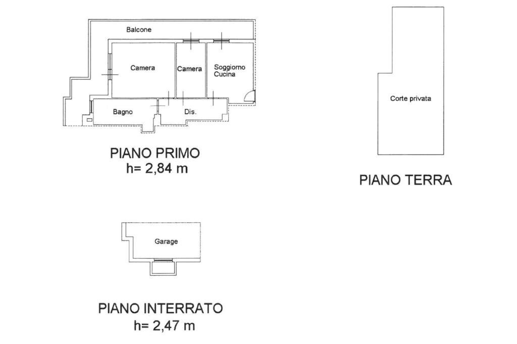 Three-room apartment Via roma, San Giovanni in Marignano - floor plans 1