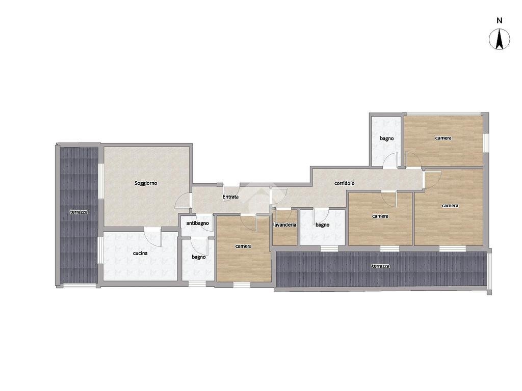 Apartment Via Pier Paolo Pasolini, Milano (neighborhood Gallaratese) - floor plans 1