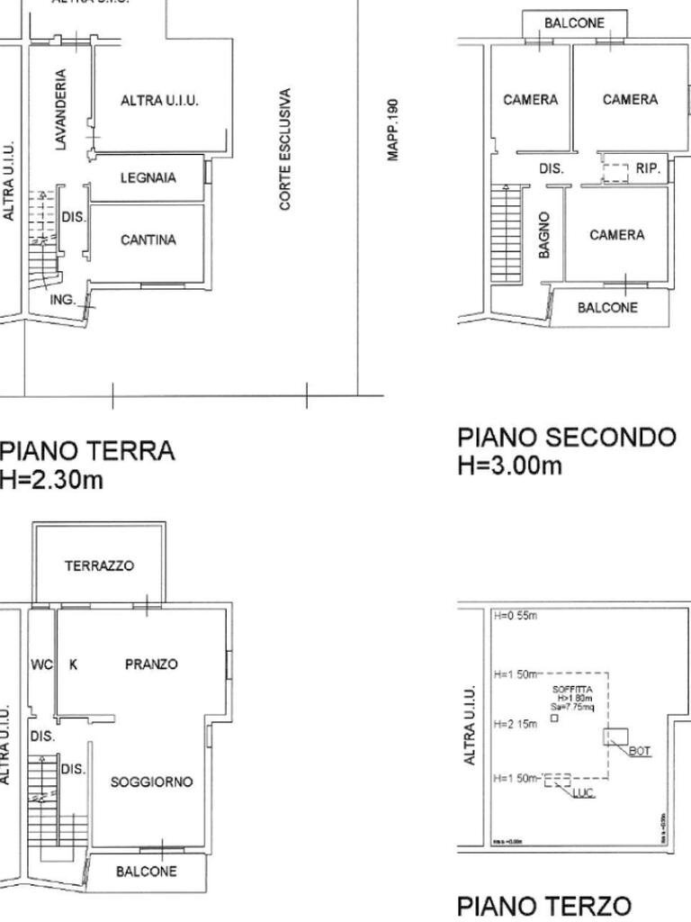 Villa a Schiera Via Adria, Modena (zona Buon Pastore - Parco Amendola) - planimetria 1