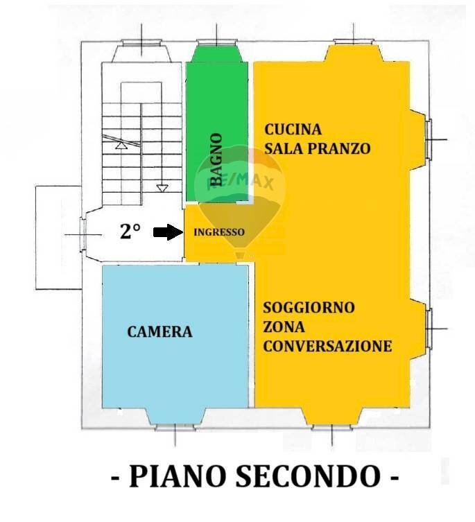 Pianta 2D - Two-room apartment Viale Campione d'Italia, Alta Valle Intelvi - floor plans 1