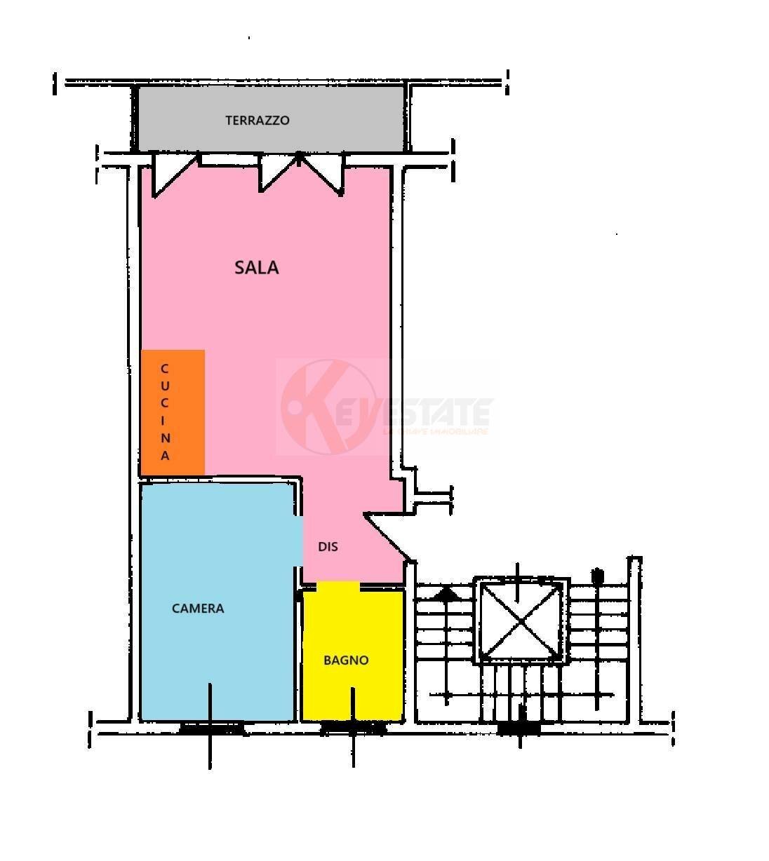 Foto 25 - Bilocale via Monsignor Marongiu
 
46, Sassari - planimetria 1