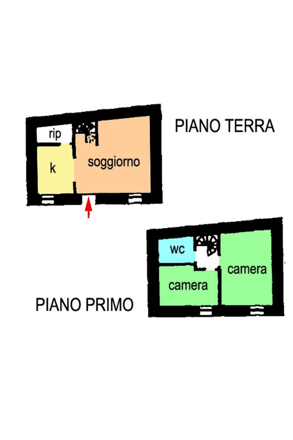 Independent house via Coste di Villa San Sebastiano, Borgomaro - floor plans 1