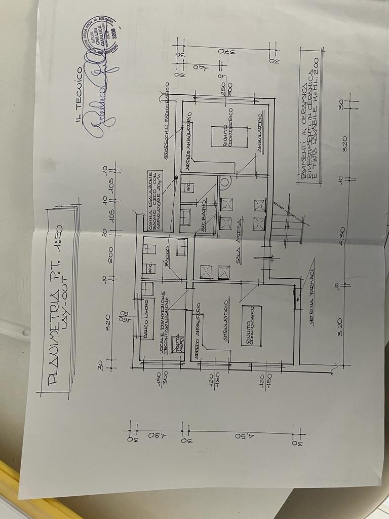 Ufficio via Azzurra, Bologna (zona Mazzini) - planimetria 1