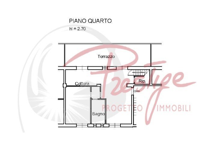 Attico via Fontevivo, 46, La Spezia - planimetria 1