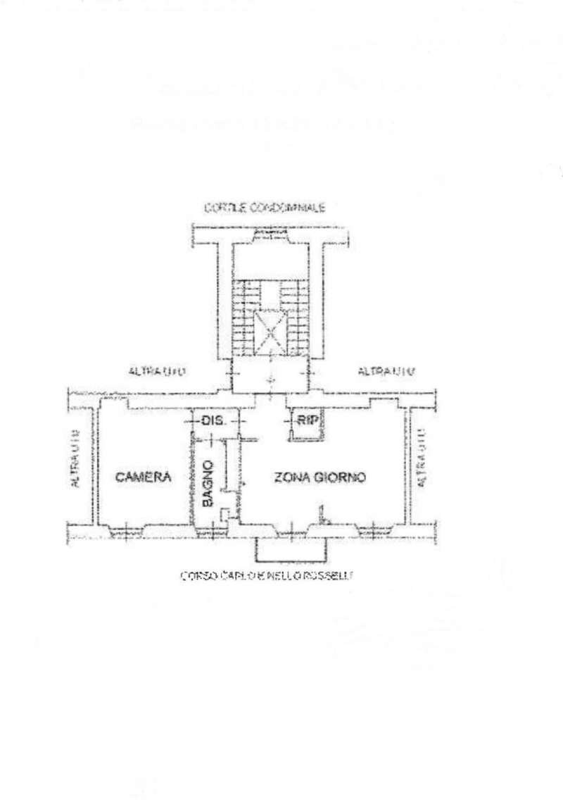planimetria - Trilocale corso Rosselli, 161, Torino (zona Santa Rita) - planimetria 1