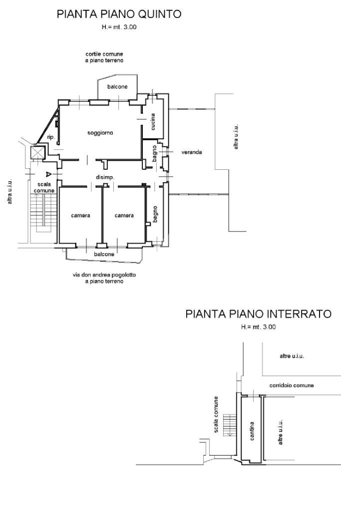 Four-room apartment Via don pogolotto, Giaveno - floor plans 1