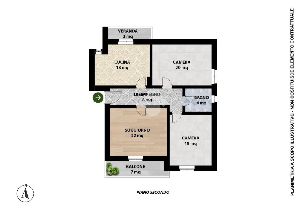 Quadrilocale Via Gioberti, Torre Pellice - planimetria 1