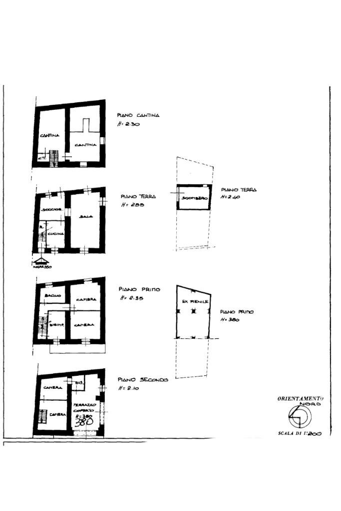 Semi-detached house Via Garibaldi, Tonco - floor plans 1