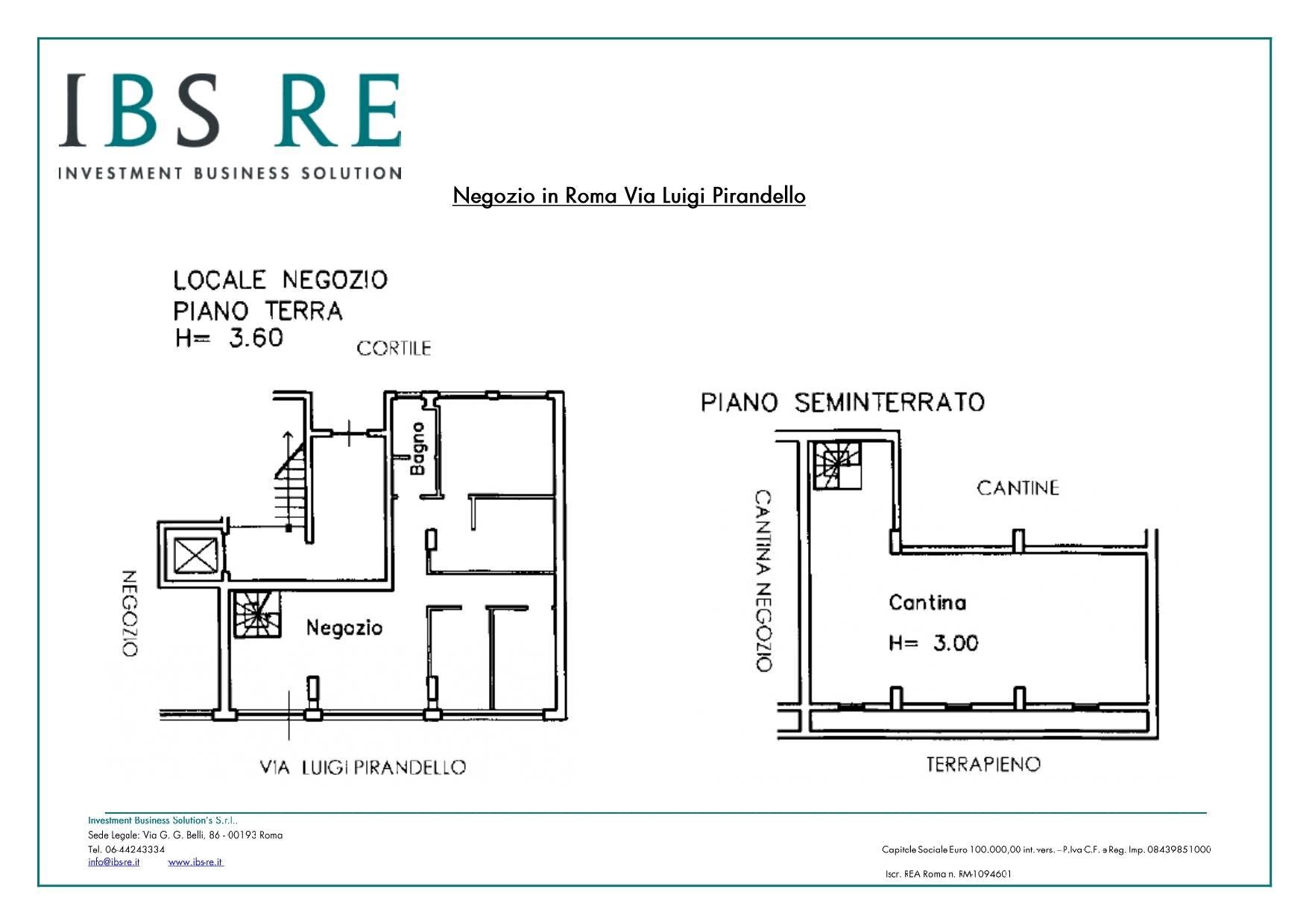 Foto 7 - Negozio Via Luigi Pirandello, Roma - planimetria 1
