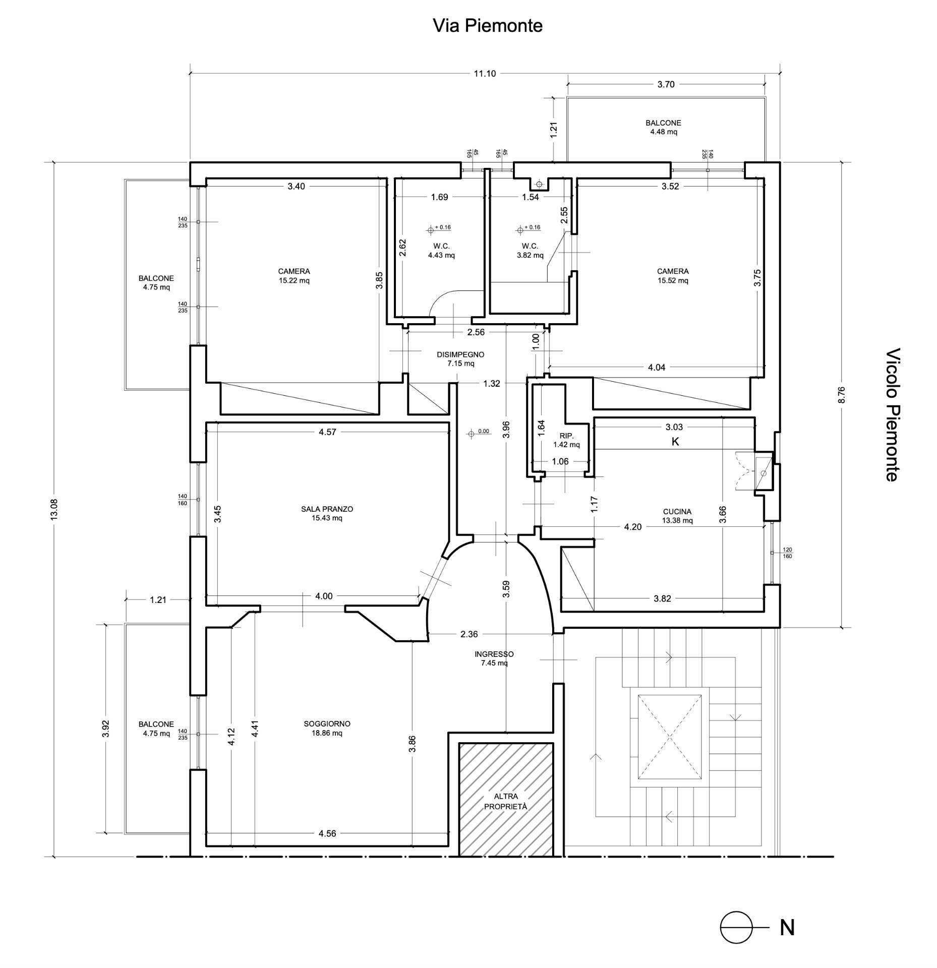 Foto 33 - Apartment Vicolo Piemonte
 
3, San Benedetto del Tronto - floor plans 1