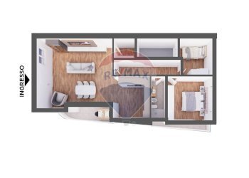 Pianta 3D - Quadrilocale Via Don Francesco Riccardi
 
NC, Sannicandro di Bari - foto 4