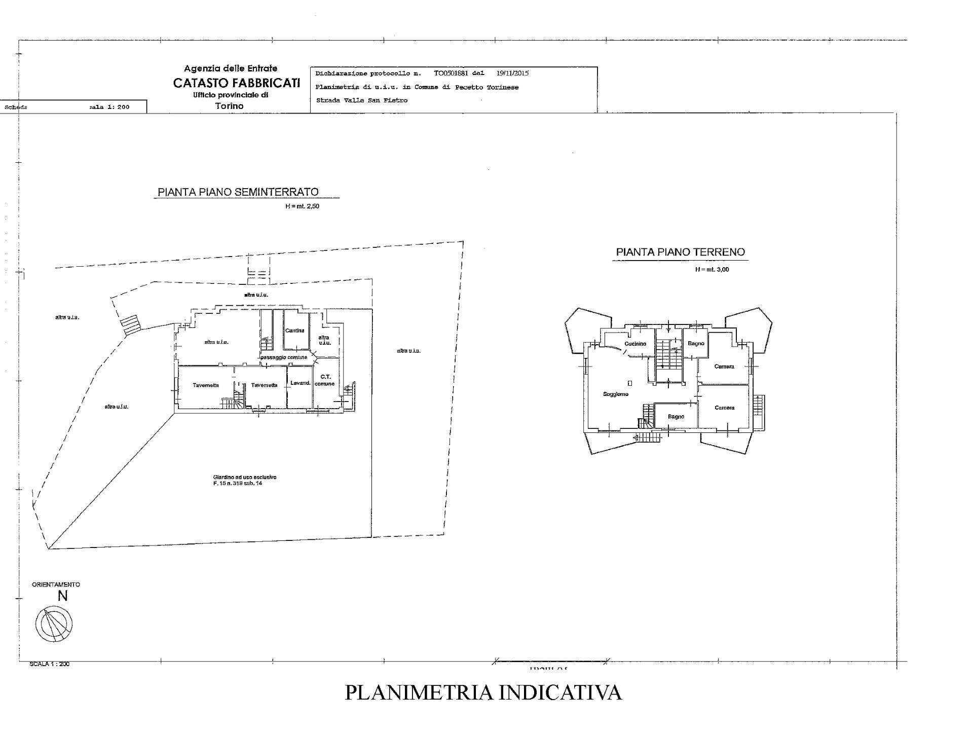 Foto 28 - Semi-detached house Strada Valle san Pietro, Pecetto Torinese - floor plans 1