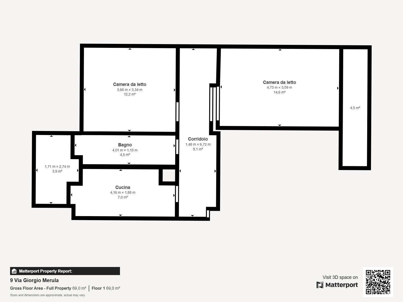 Foto 3 - Bilocale Via Giorgio Merula
 
9, Milano - planimetria 1
