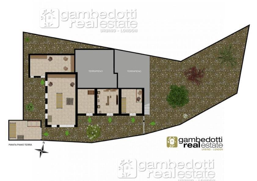 Pianta Piano Seminterrato - Rustico Urbino - planimetria 1