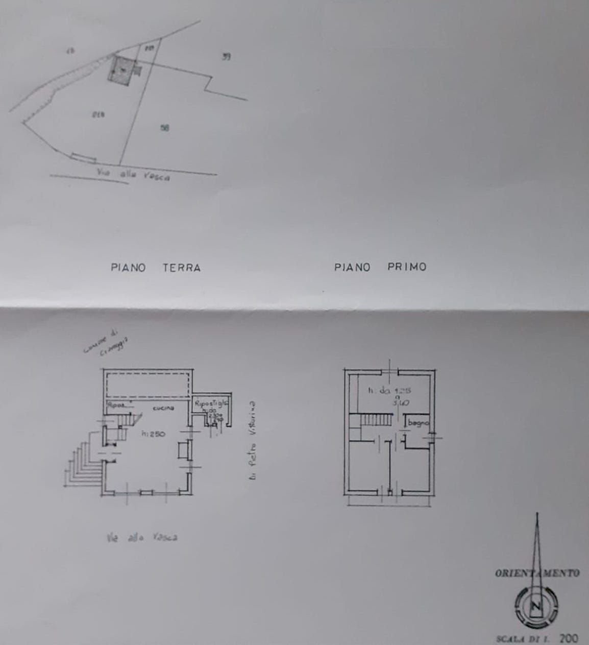 Villa via Passeggiata dei Vecchi, Craveggia - planimetria 1