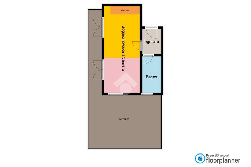 Monolocale Via don gervasini, Milano (zona Baggio) - planimetria 1