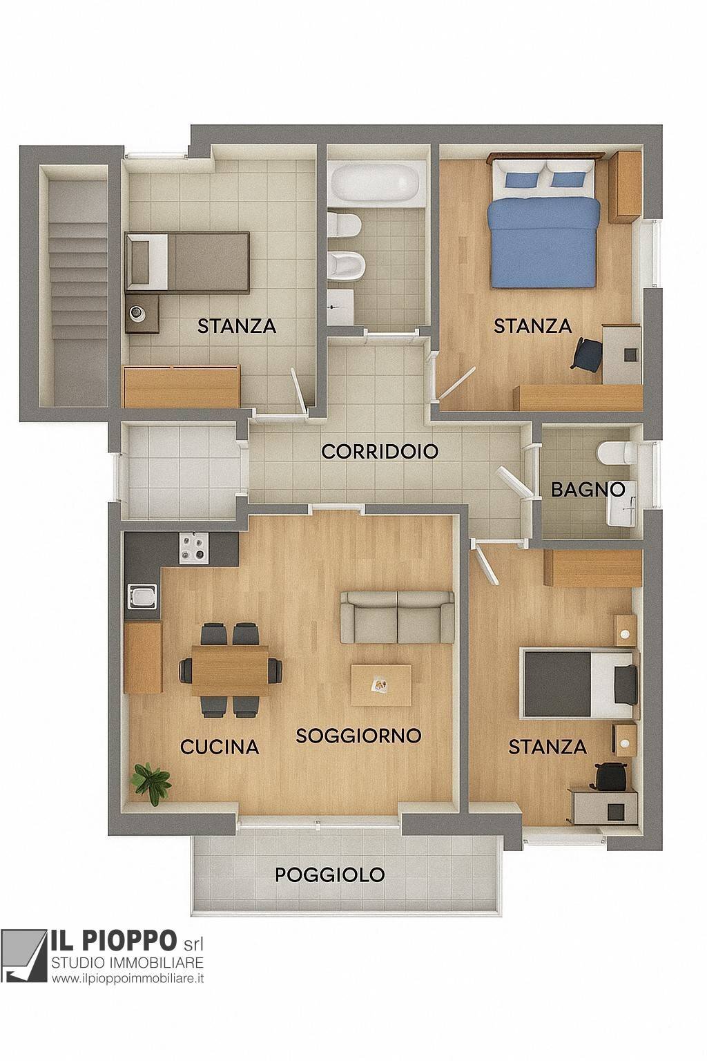 Foto 8 - Appartamento Via Gandhi
 
18, Trento - planimetria 1