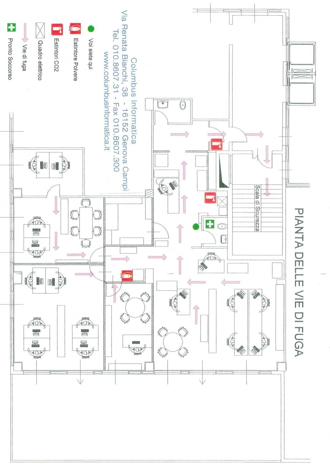 Office via Renata Bianchi, Genova (neighborhood Cornigliano) - floor plans 1