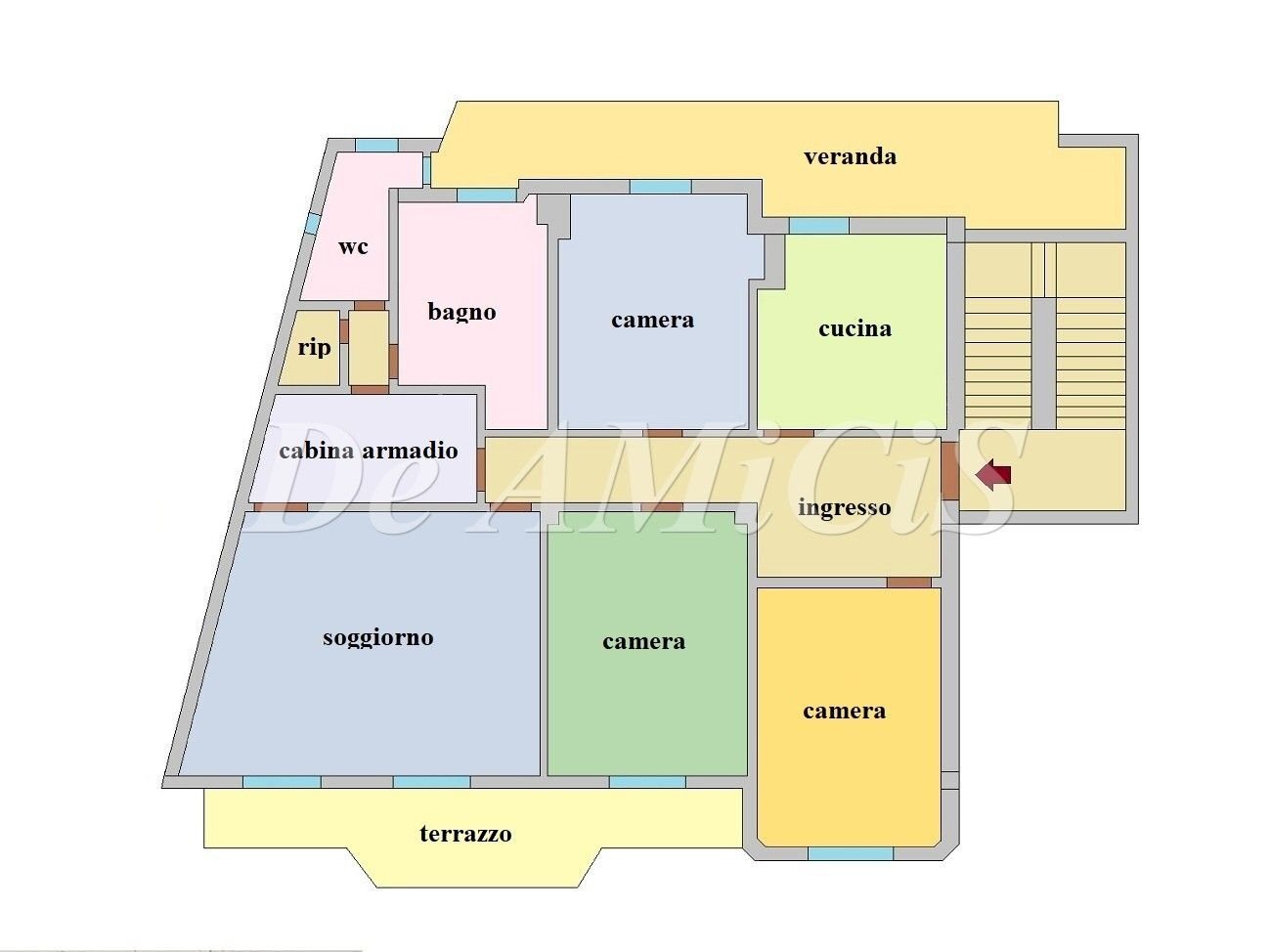 Four-room apartment Ventimiglia - floor plans 1