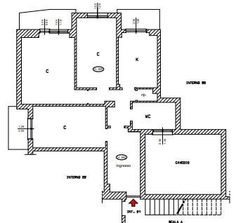 Three-room apartment at auction via Napoli, 78, Genova - floor plans 1