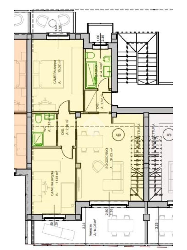 Quadrilocale Via Cervino, Alpignano - planimetria 1