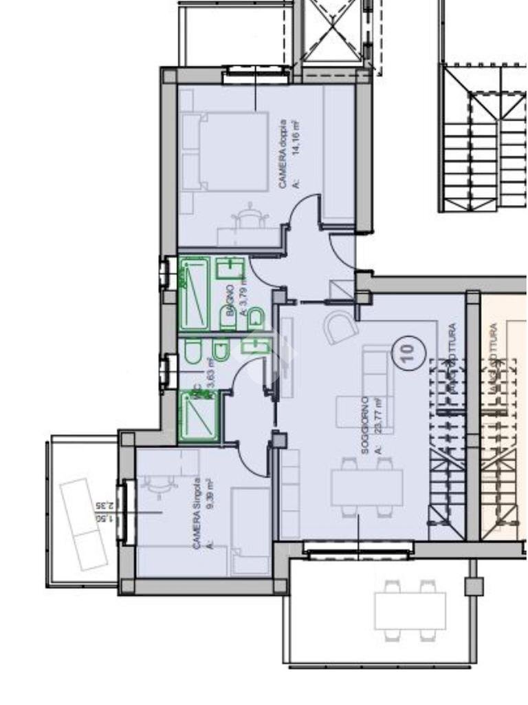 Quadrilocale Via Cervino, Alpignano - planimetria 1