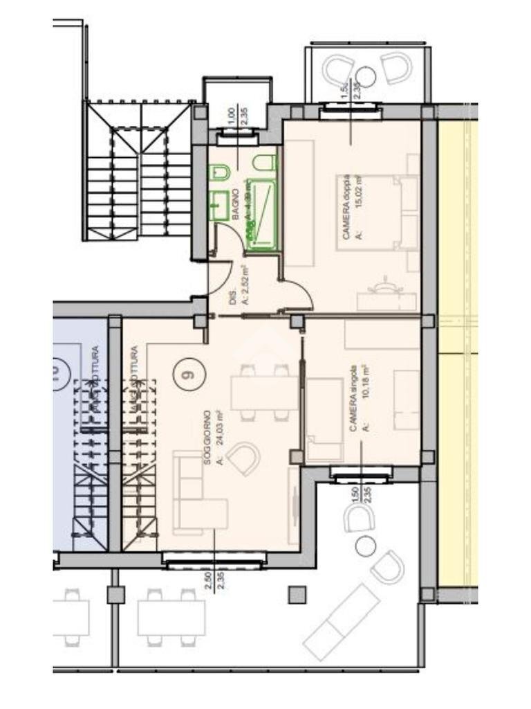 Quadrilocale Via Cervino, Alpignano - planimetria 1