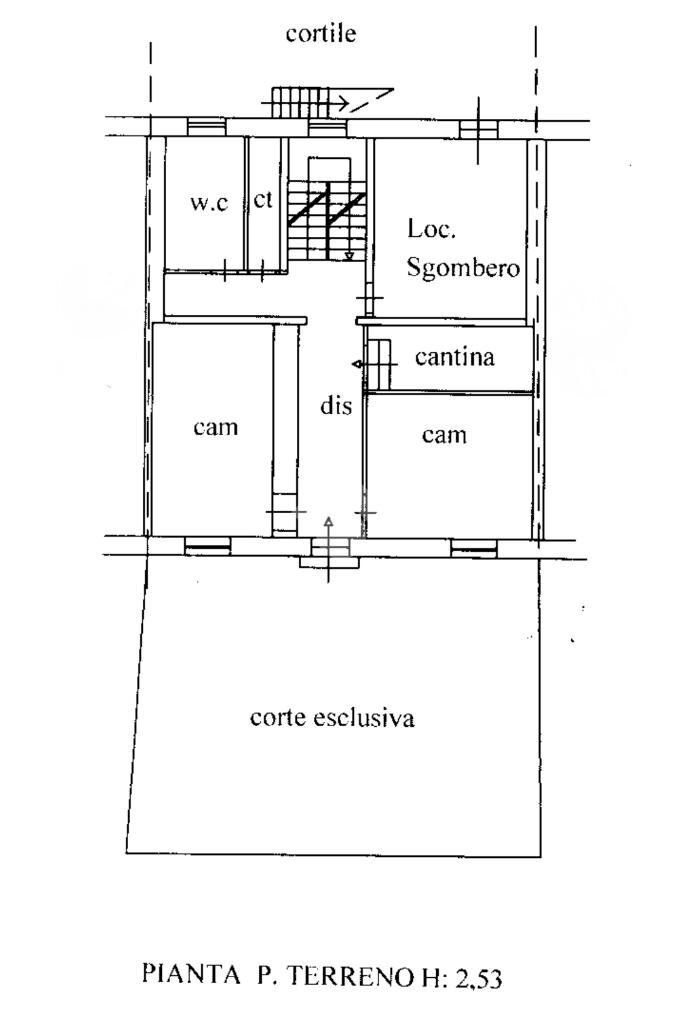 Casa semi indipendente Via Ghetto, San Francesco al Campo - planimetria 1